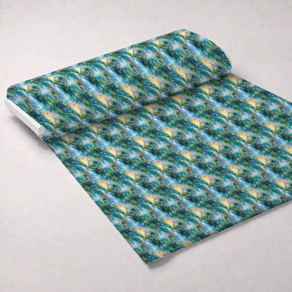 Pixie Falls Pattern 7 Fleece Fabric — fleece fabric unrolled bolt preview (mv-fleece-v1:bolt)