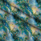 Pixie Falls Pattern 7 Fleece Fabric — fleece fabric folded close-up preview (mv-fleece-v1:lying)