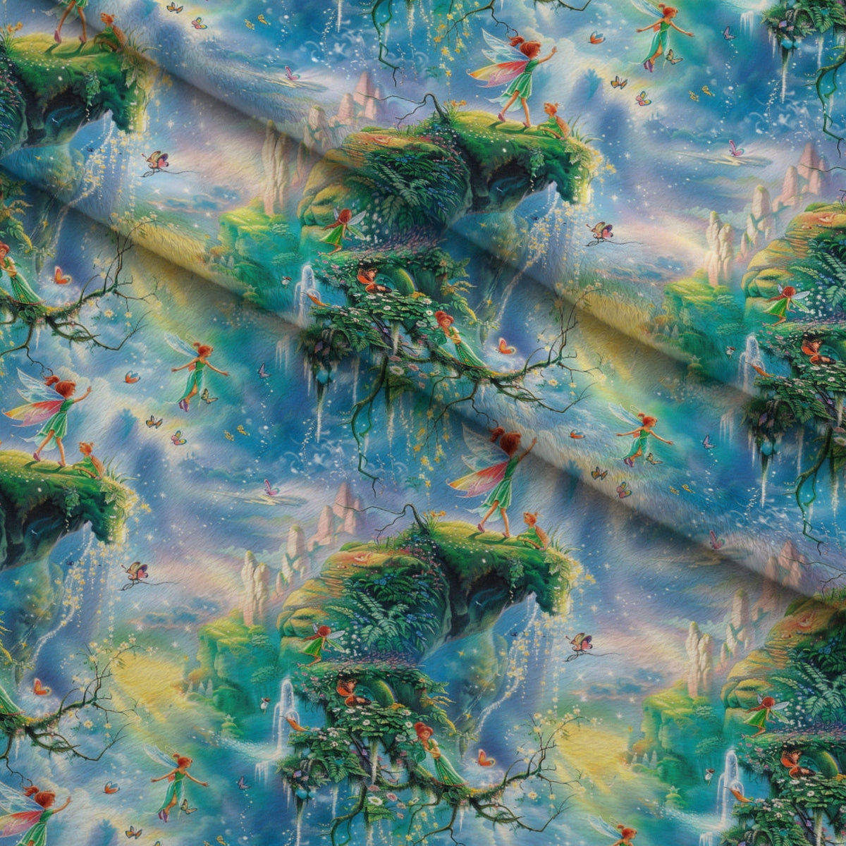 Pixie Falls Pattern 8 Fleece Fabric — fleece fabric folded close-up preview (mv-fleece-v1:lying)