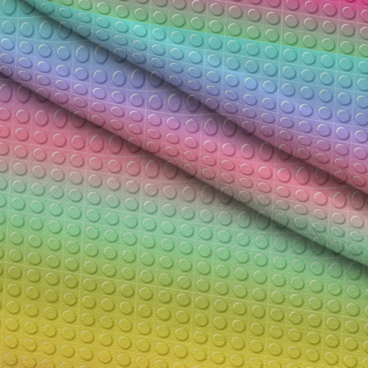 Playful Bricks Pattern 19 Fleece Fabric — fleece fabric folded close-up preview (mv-fleece-v1:lying)