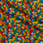 Playful Bricks Pattern 20 Fleece Fabric — fleece fabric folded close-up preview (mv-fleece-v1:lying)