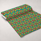 Playful Bricks Pattern 21 Fleece Fabric — fleece fabric unrolled bolt preview (mv-fleece-v1:bolt)