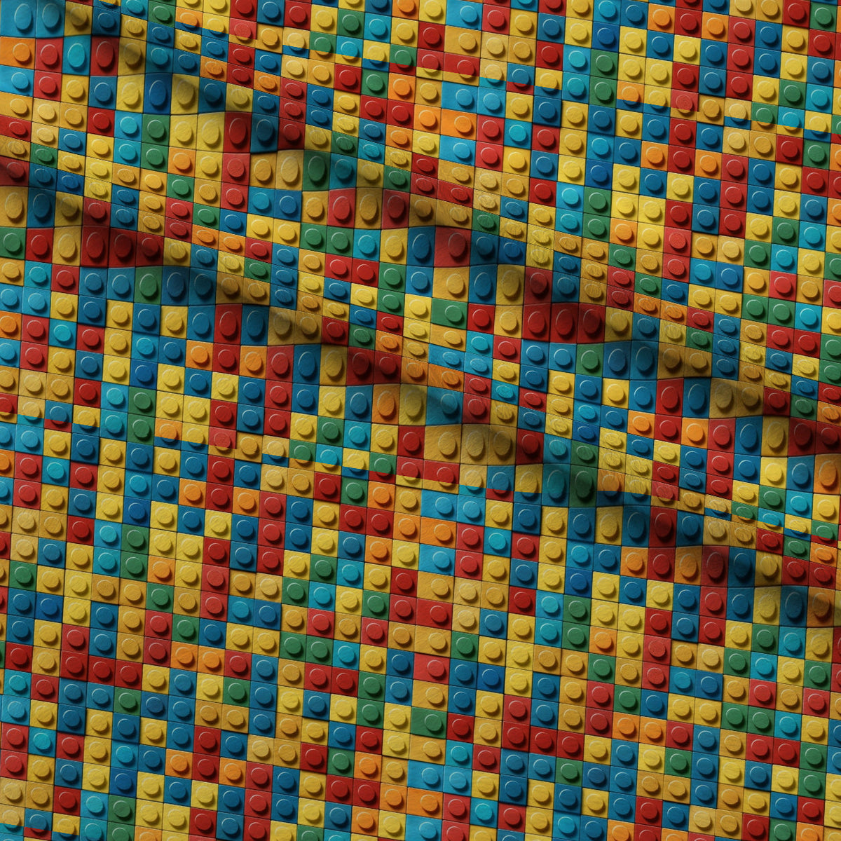 Playful Bricks Pattern 25 Fleece Fabric — fleece fabric folded close-up preview (mv-fleece-v1:lying)