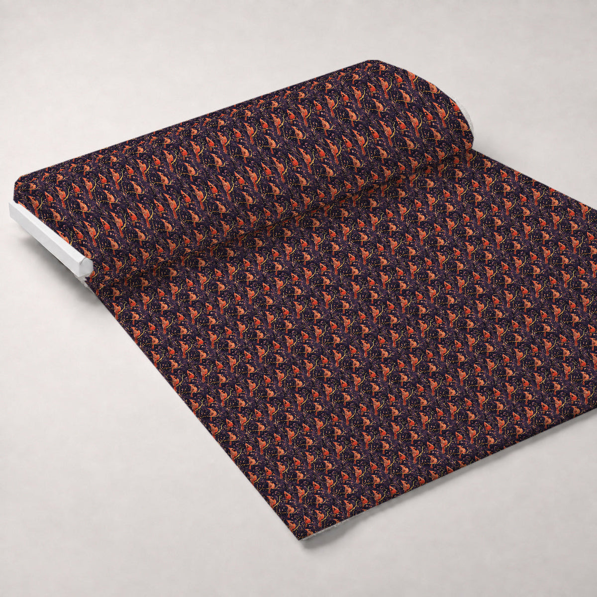 Plum Songbird Pattern 1 Fleece Fabric — fleece fabric unrolled bolt preview (mv-fleece-v1:bolt)