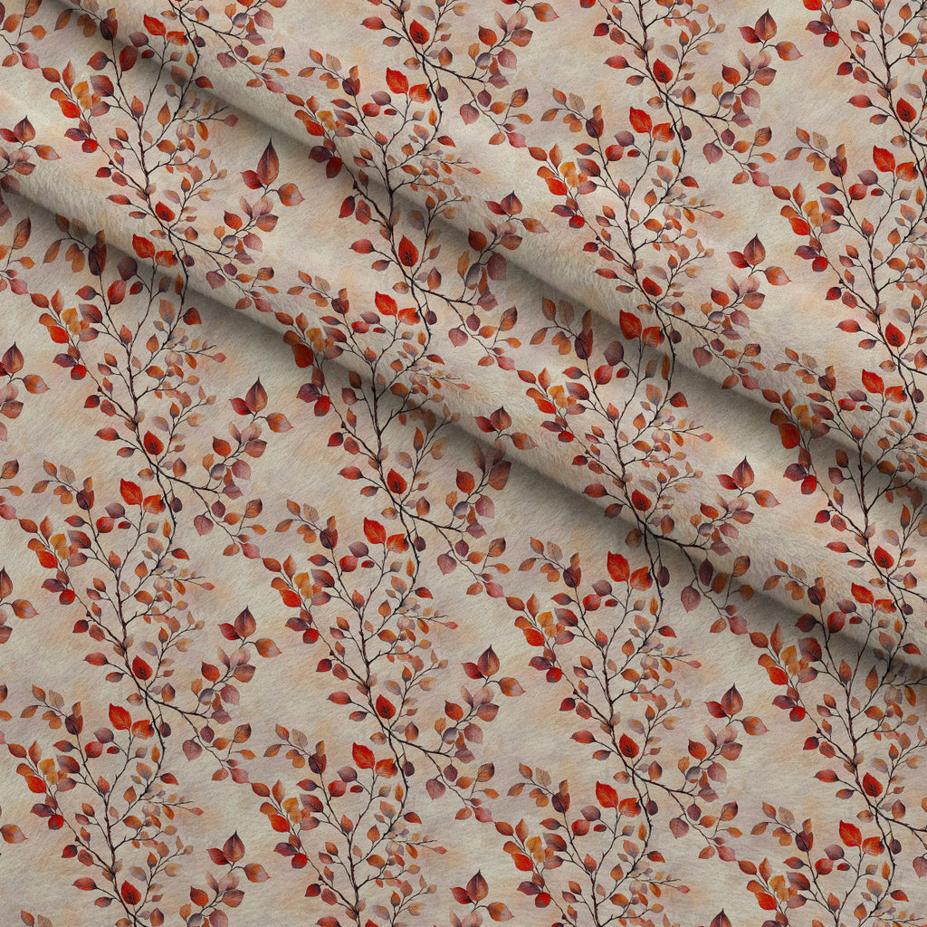 Plum Songbird Pattern 2 Fleece Fabric — fleece fabric folded close-up preview (mv-fleece-v1:lying)