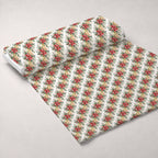 Poinsettia Pines Pattern 10 Fleece Fabric — fleece fabric unrolled bolt preview (mv-fleece-v1:bolt)