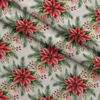 Poinsettia Pines Pattern 12 Fleece Fabric — fleece fabric folded close-up preview (mv-fleece-v1:lying)