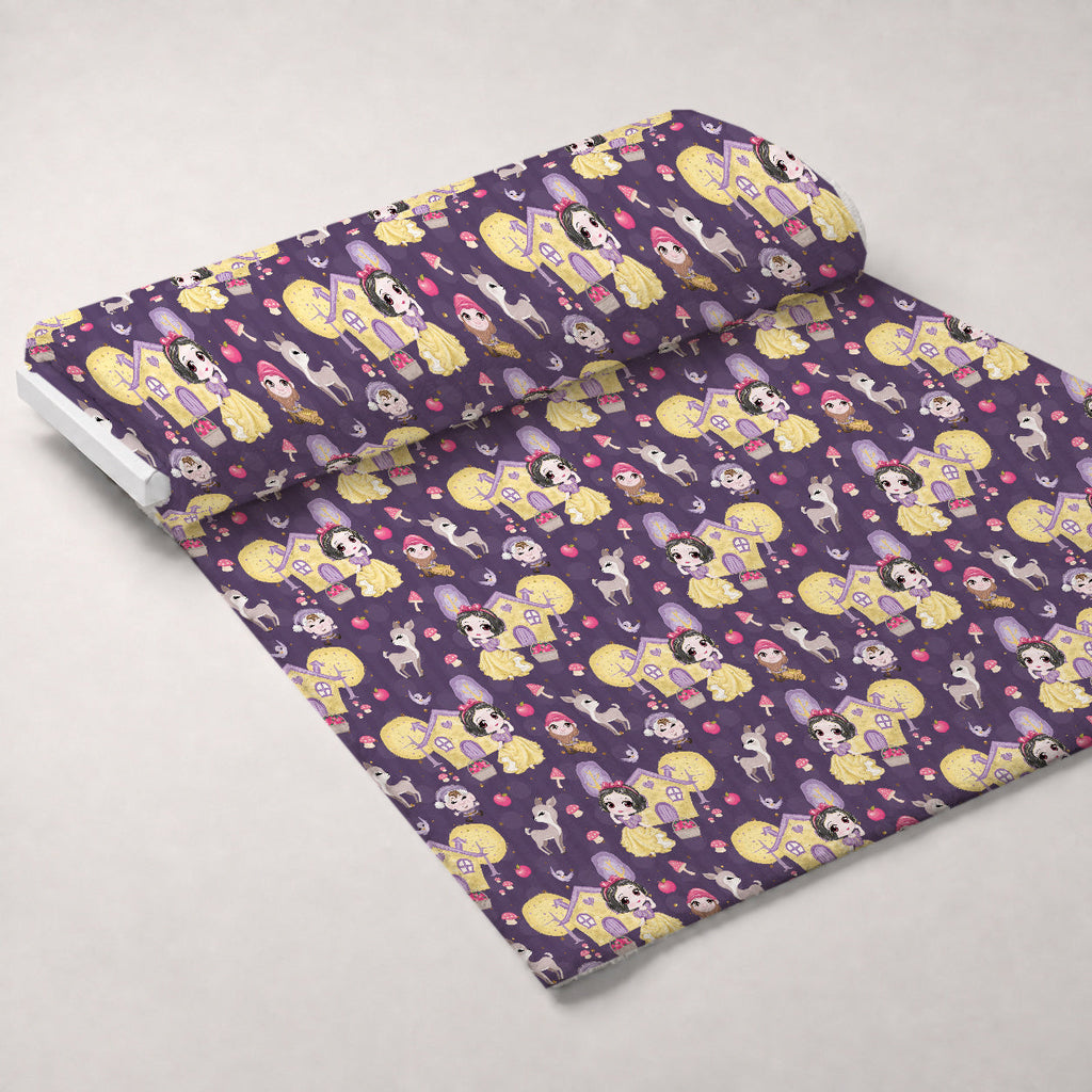 Poison Apple Princess Pattern 6 Fleece Fabric — fleece fabric unrolled bolt preview (mv-fleece-v1:bolt)