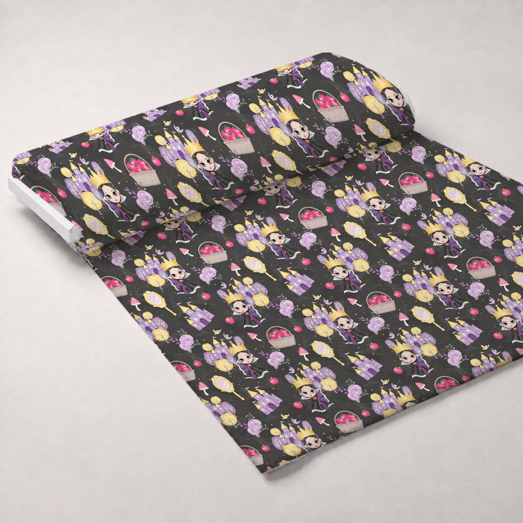 Poison Apple Princess Pattern 8 Fleece Fabric — fleece fabric unrolled bolt preview (mv-fleece-v1:bolt)