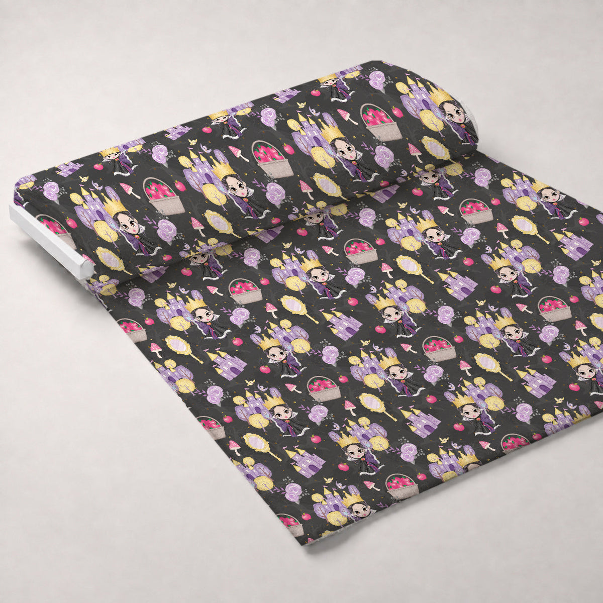 Poison Apple Princess Pattern 8 Fleece Fabric — fleece fabric unrolled bolt preview (mv-fleece-v1:bolt)