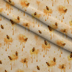 Pollen Parade Pattern 11 Fleece Fabric — fleece fabric folded close-up preview (mv-fleece-v1:lying)