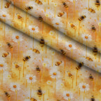 Pollen Parade Pattern 12 Fleece Fabric — fleece fabric folded close-up preview (mv-fleece-v1:lying)