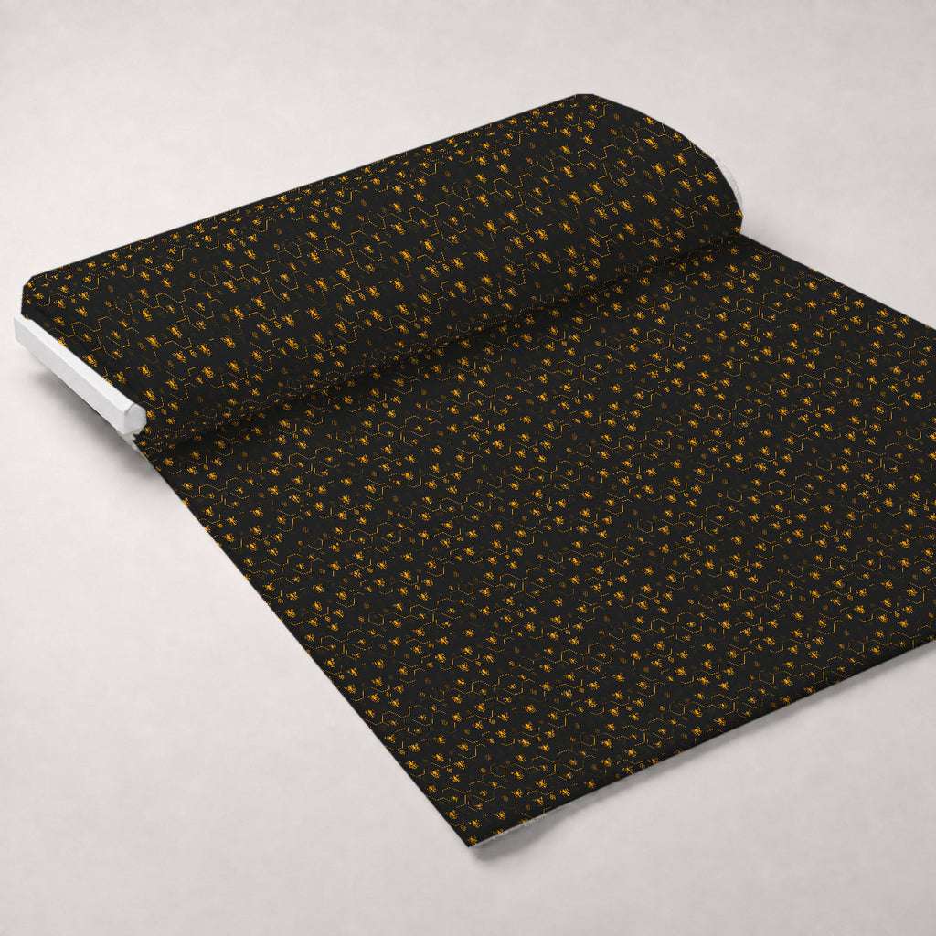 Pollen Parade Pattern 27 Fleece Fabric — fleece fabric unrolled bolt preview (mv-fleece-v1:bolt)