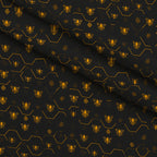 Pollen Parade Pattern 27 Fleece Fabric — fleece fabric folded close-up preview (mv-fleece-v1:lying)