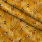 Pollen Parade Pattern 34 Fleece Fabric — fleece fabric folded close-up preview (mv-fleece-v1:lying)