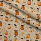 Pollen Parade Pattern 36 Fleece Fabric — fleece fabric folded close-up preview (mv-fleece-v1:lying)