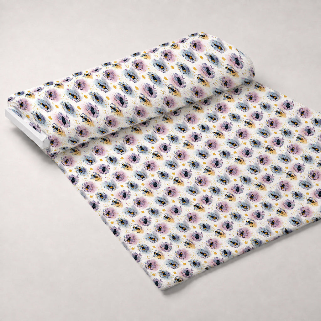 Pollen Parade Pattern 38 Fleece Fabric — fleece fabric unrolled bolt preview (mv-fleece-v1:bolt)