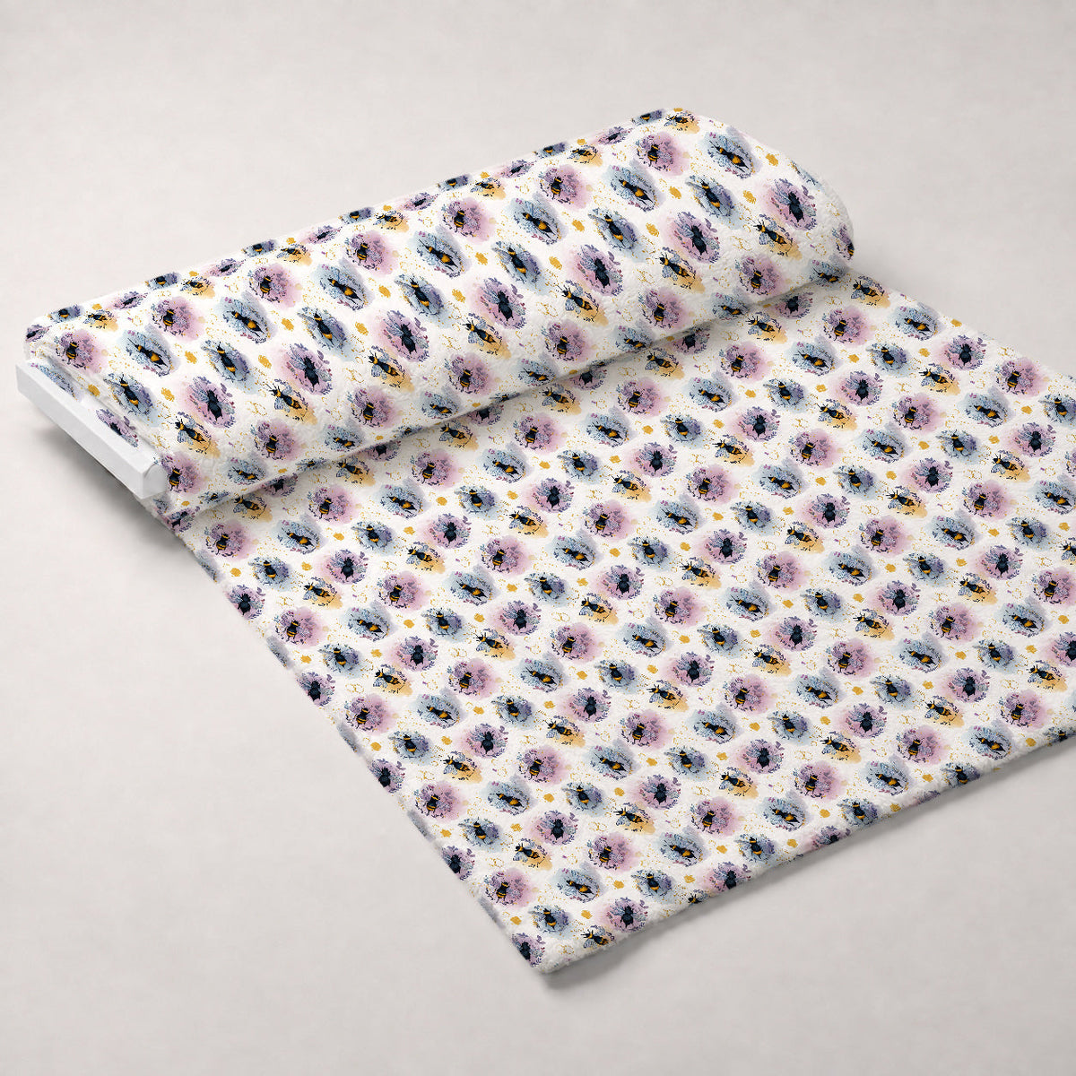 Pollen Parade Pattern 38 Fleece Fabric — fleece fabric unrolled bolt preview (mv-fleece-v1:bolt)