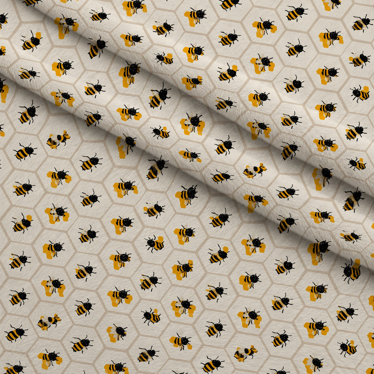 Pollen Parade Pattern 39 Fleece Fabric — fleece fabric folded close-up preview (mv-fleece-v1:lying)