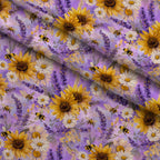 Pollen Parade Pattern 43 Fleece Fabric — fleece fabric folded close-up preview (mv-fleece-v1:lying)