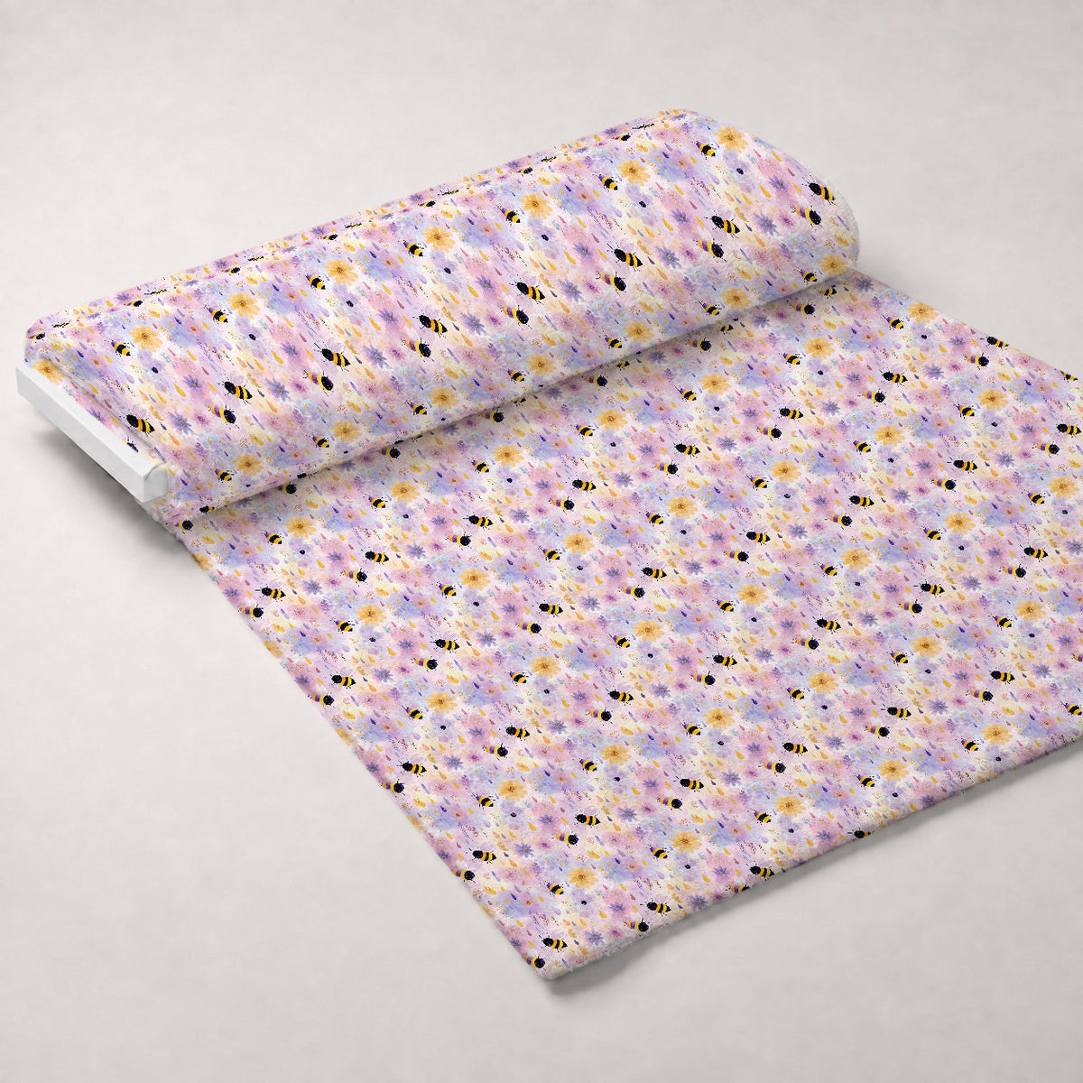 Pollen Parade Pattern 47 Fleece Fabric — fleece fabric unrolled bolt preview (mv-fleece-v1:bolt)