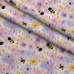 Pollen Parade Pattern 47 Fleece Fabric — fleece fabric folded close-up preview (mv-fleece-v1:lying)