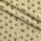Pollen Parade Pattern 48 Fleece Fabric — fleece fabric folded close-up preview (mv-fleece-v1:lying)