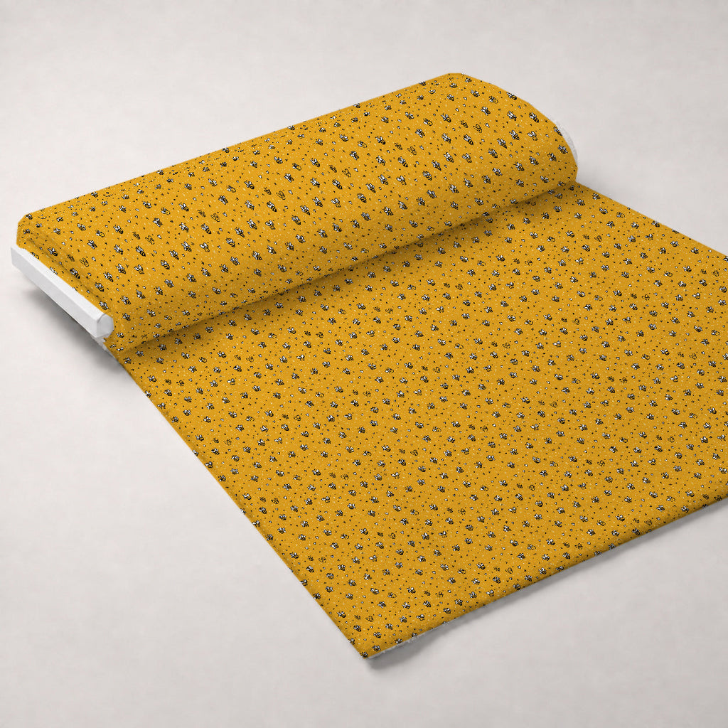 Pollen Parade Pattern 5 Fleece Fabric — fleece fabric unrolled bolt preview (mv-fleece-v1:bolt)