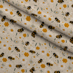 Pollen Parade Pattern 51 Fleece Fabric — fleece fabric folded close-up preview (mv-fleece-v1:lying)