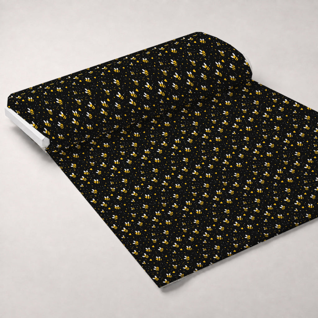 Pollen Parade Pattern 6 Fleece Fabric — fleece fabric unrolled bolt preview (mv-fleece-v1:bolt)
