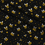 Pollen Parade Pattern 6 Fleece Fabric — fleece fabric folded close-up preview (mv-fleece-v1:lying)
