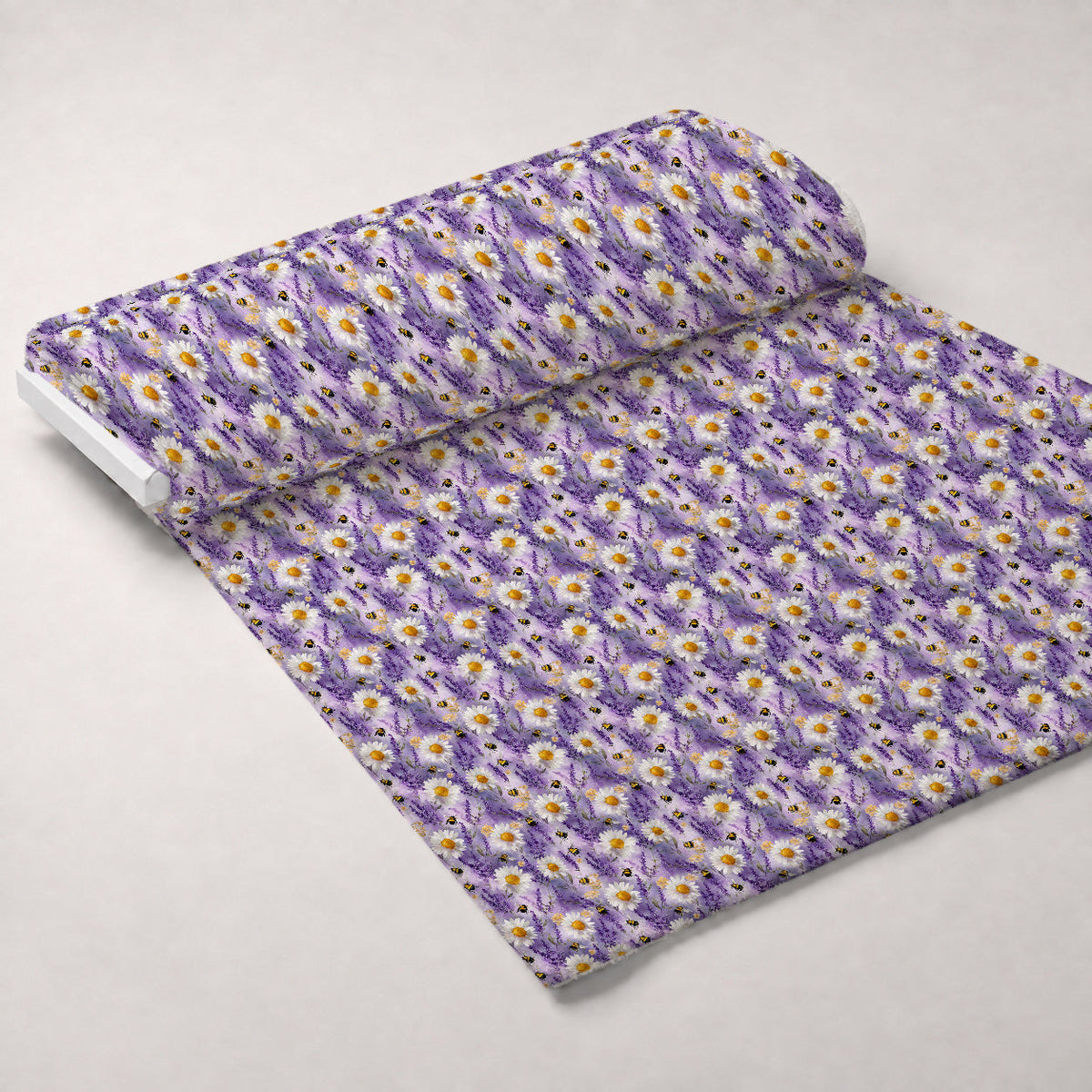 Pollen Parade Pattern 7 Fleece Fabric — fleece fabric unrolled bolt preview (mv-fleece-v1:bolt)
