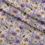 Pollen Parade Pattern 9 Fleece Fabric — fleece fabric folded close-up preview (mv-fleece-v1:lying)