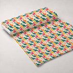 Pop Art Pups Pattern 1 Fleece Fabric — fleece fabric unrolled bolt preview (mv-fleece-v1:bolt)