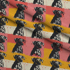 Pop Art Pups Pattern 2 Fleece Fabric — fleece fabric folded close-up preview (mv-fleece-v1:lying)