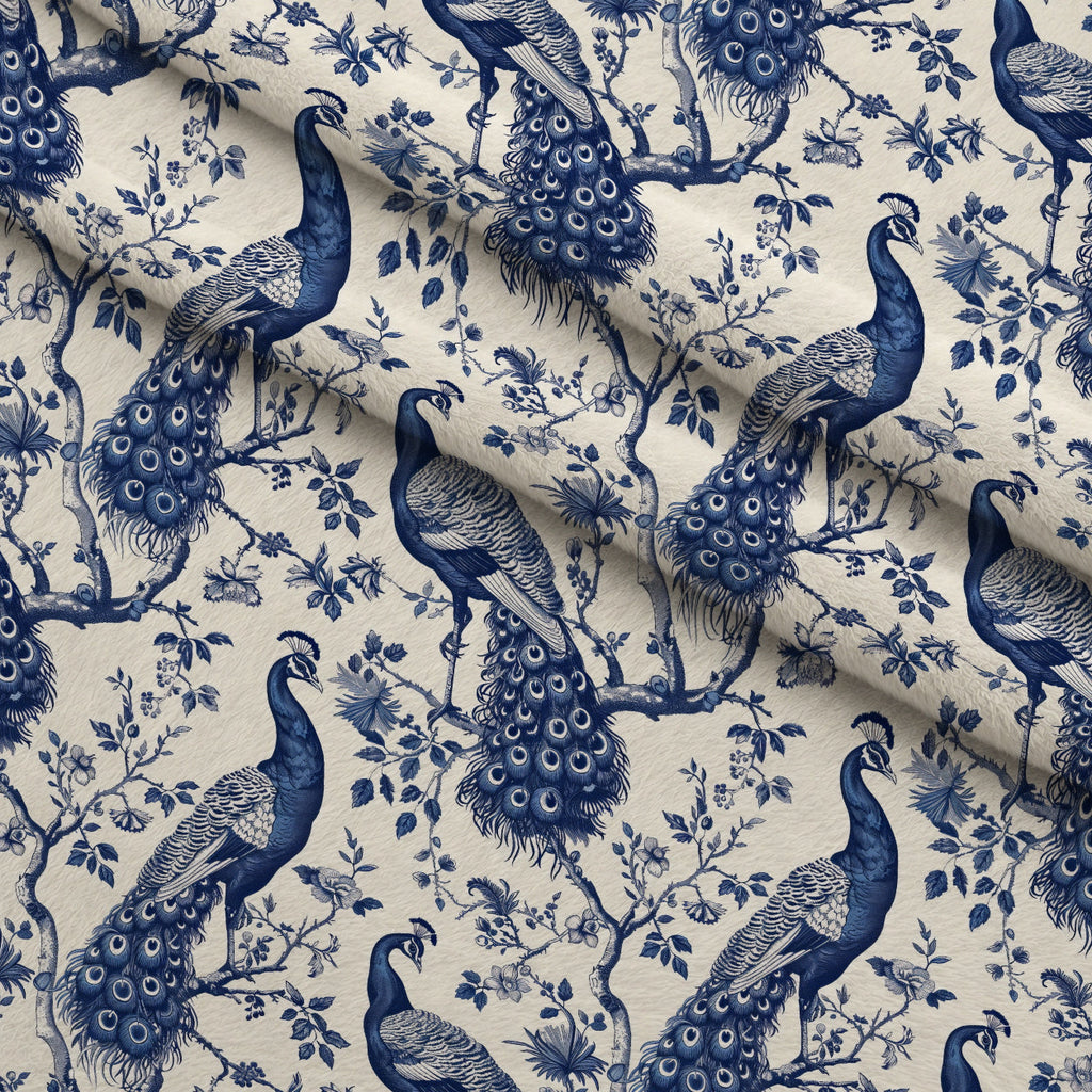 Porcelain Aviary Pattern 11 Fleece Fabric — fleece fabric folded close-up preview (mv-fleece-v1:lying)