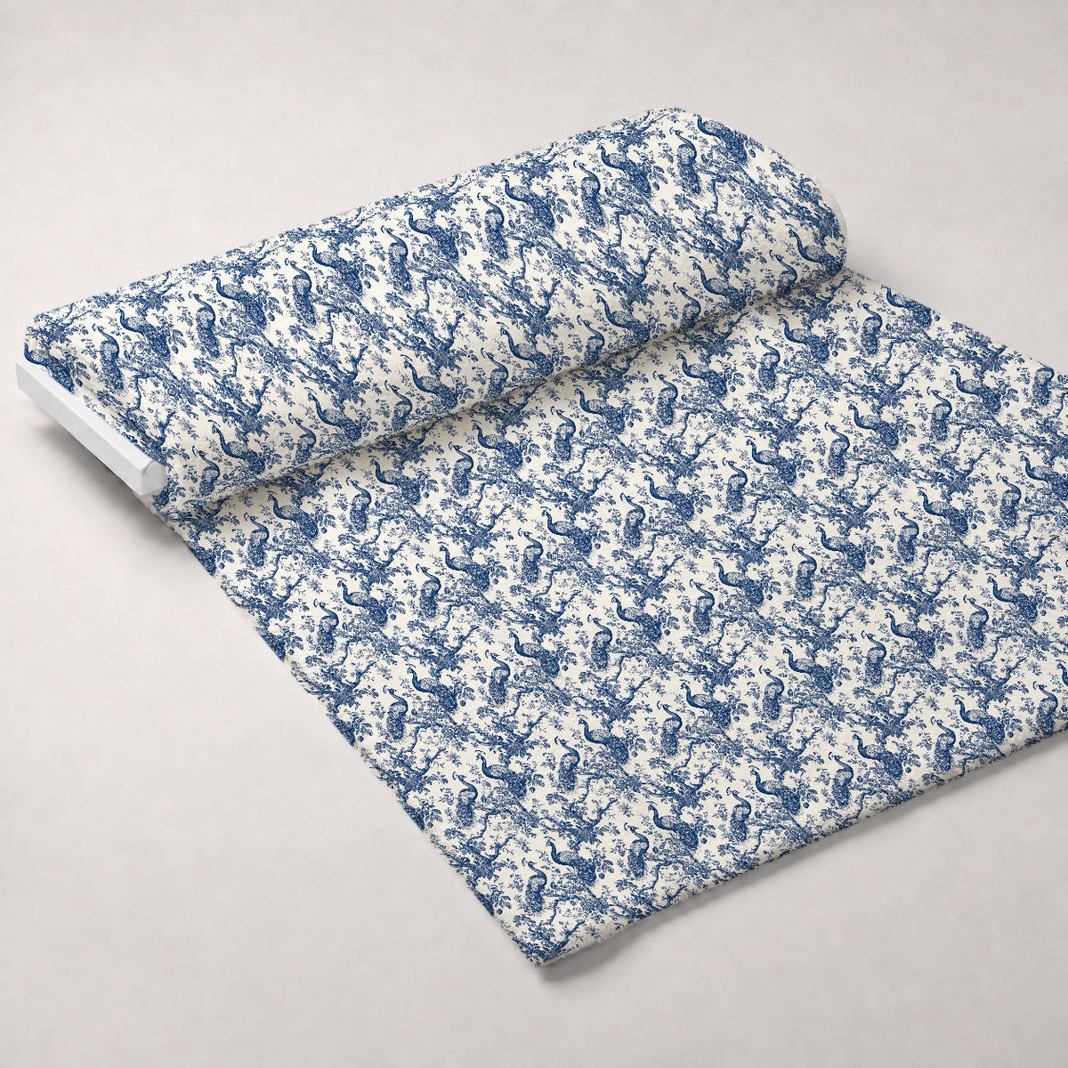 Porcelain Aviary Pattern 12 Fleece Fabric — fleece fabric unrolled bolt preview (mv-fleece-v1:bolt)