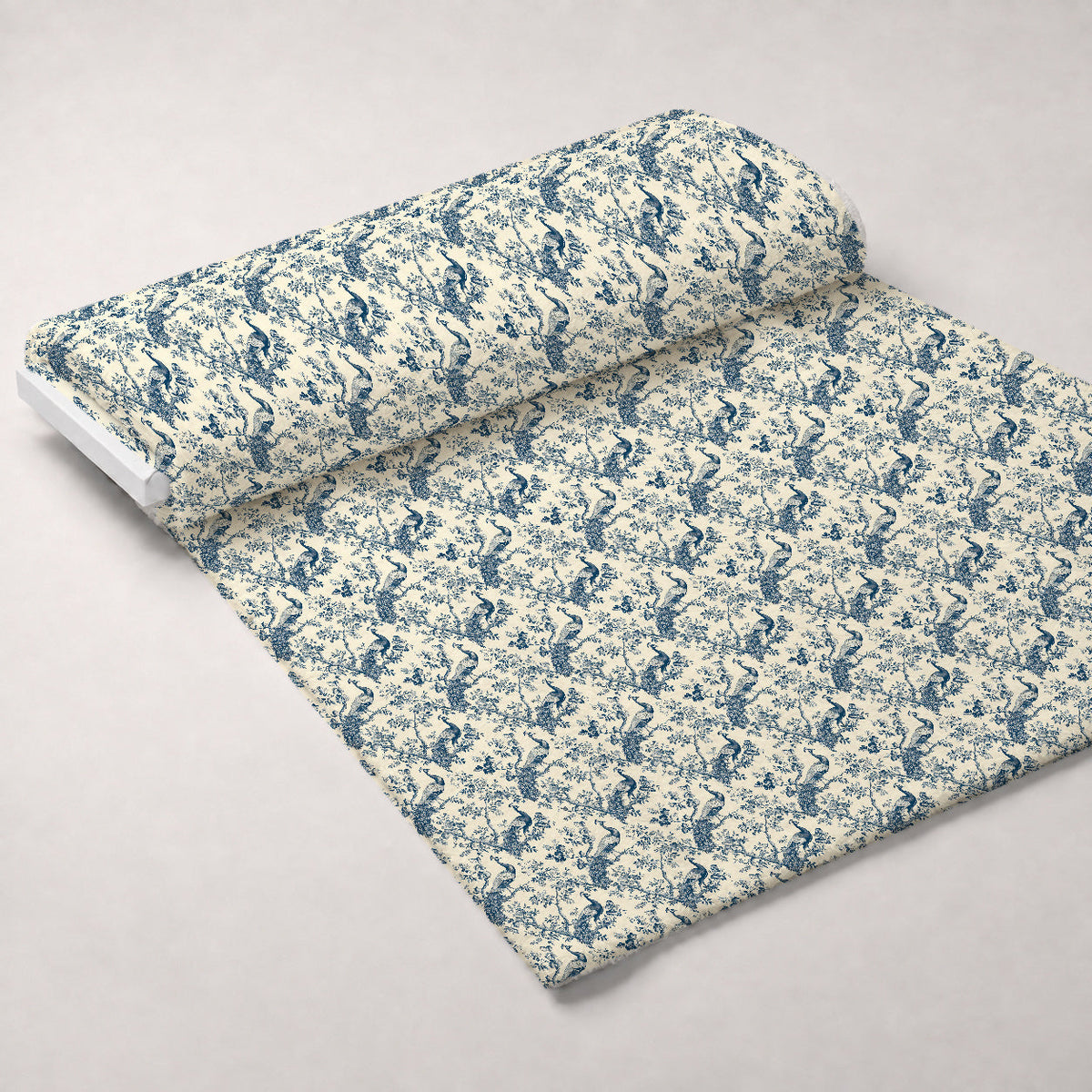 Porcelain Aviary Pattern 3 Fleece Fabric — fleece fabric unrolled bolt preview (mv-fleece-v1:bolt)