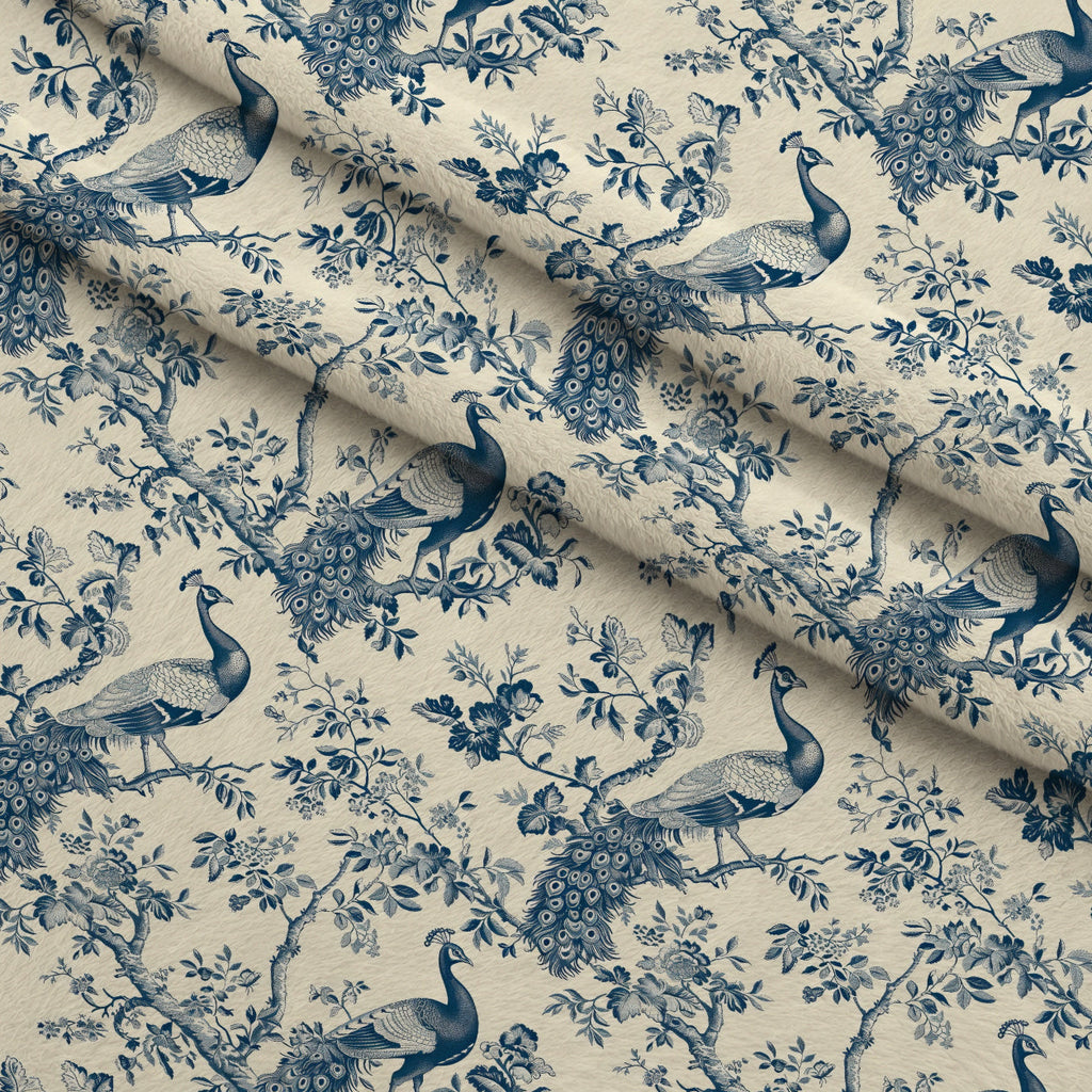 Porcelain Aviary Pattern 3 Fleece Fabric — fleece fabric folded close-up preview (mv-fleece-v1:lying)
