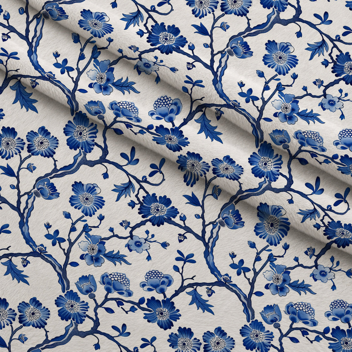 Porcelain Aviary Pattern 4 Fleece Fabric — fleece fabric folded close-up preview (mv-fleece-v1:lying)