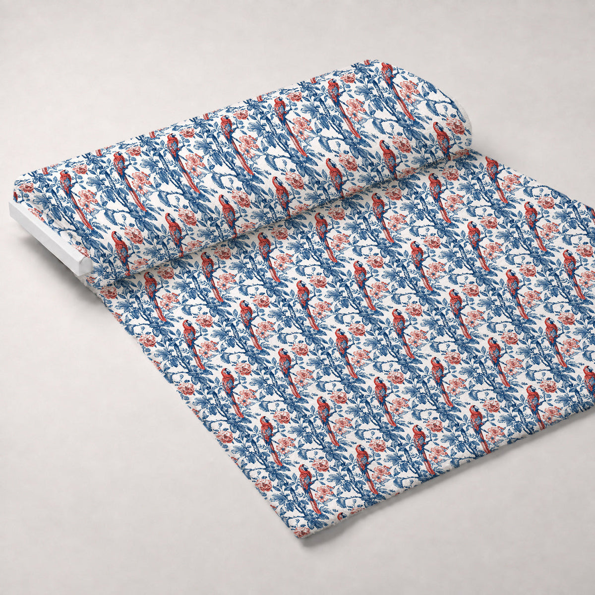 Porcelain Aviary Pattern 5 Fleece Fabric — fleece fabric unrolled bolt preview (mv-fleece-v1:bolt)