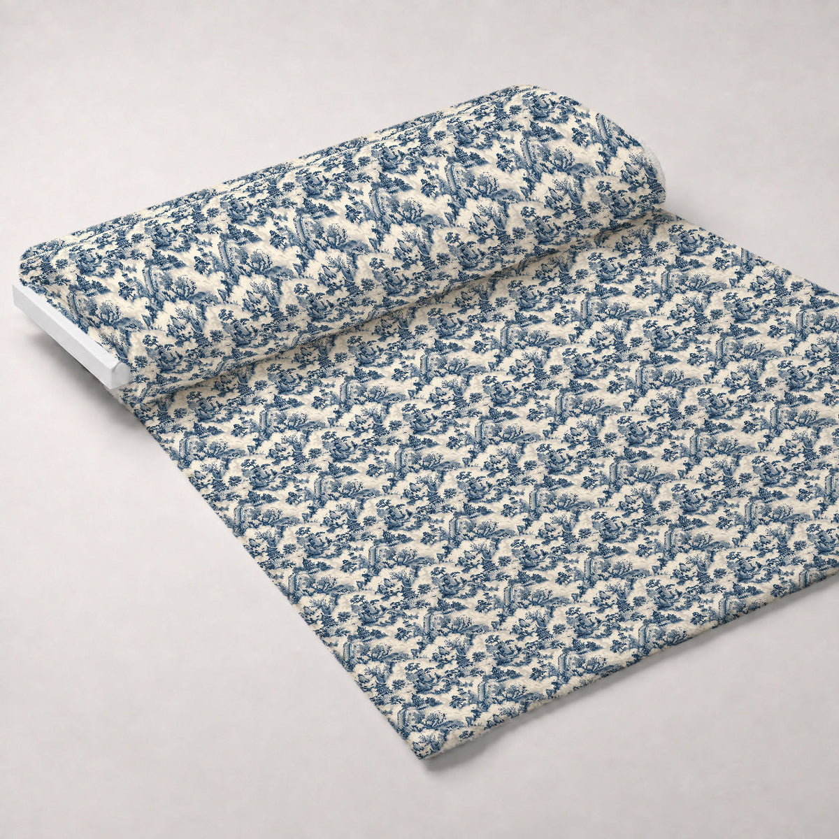 Porcelain Aviary Pattern 7 Fleece Fabric — fleece fabric unrolled bolt preview (mv-fleece-v1:bolt)