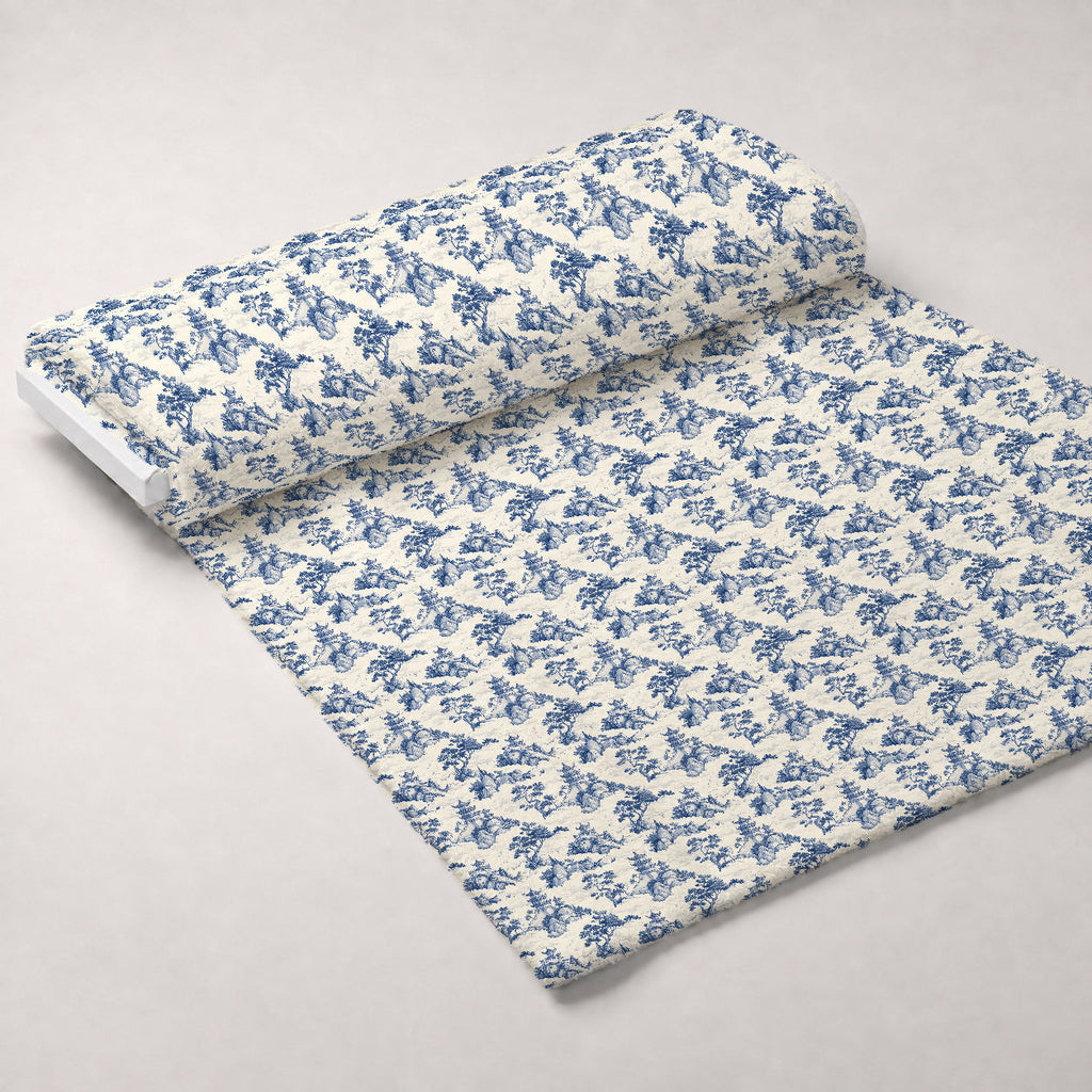 Porcelain Aviary Pattern 9 Fleece Fabric — fleece fabric unrolled bolt preview (mv-fleece-v1:bolt)