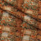 Postmarked Parlor Pattern 7 Fleece Fabric — fleece fabric folded close-up preview (mv-fleece-v1:lying)