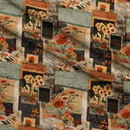 Postmarked Parlor Pattern 9 Fleece Fabric — fleece fabric folded close-up preview (mv-fleece-v1:lying)