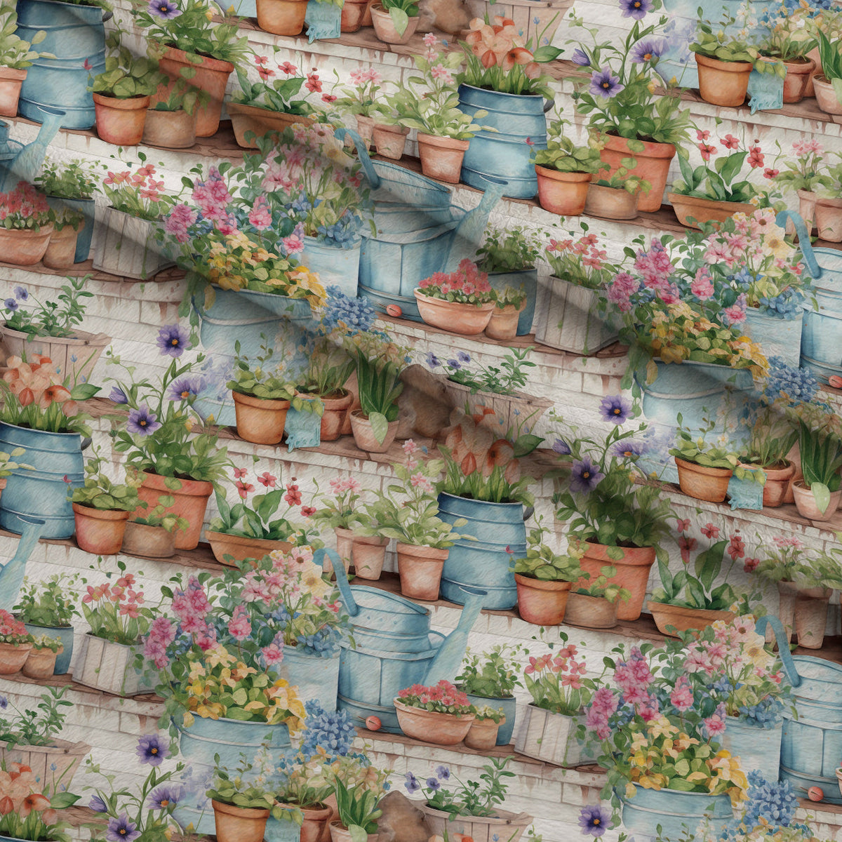 Potting Shed Pattern 2 Fleece Fabric — fleece fabric folded close-up preview (mv-fleece-v1:lying)