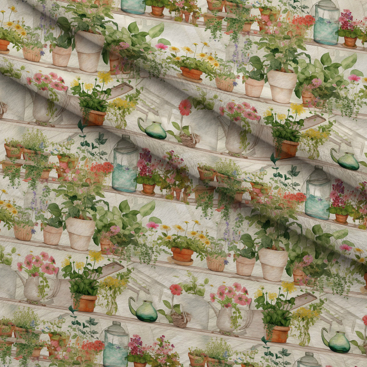 Potting Shed Pattern 7 Fleece Fabric — fleece fabric folded close-up preview (mv-fleece-v1:lying)