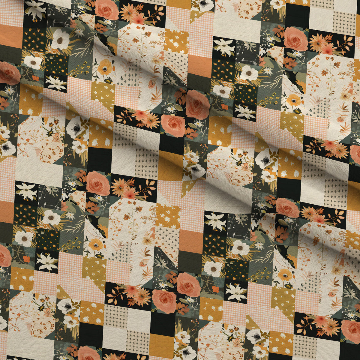 Prairie Blooms Pattern 11 Fleece Fabric — fleece fabric folded close-up preview (mv-fleece-v1:lying)