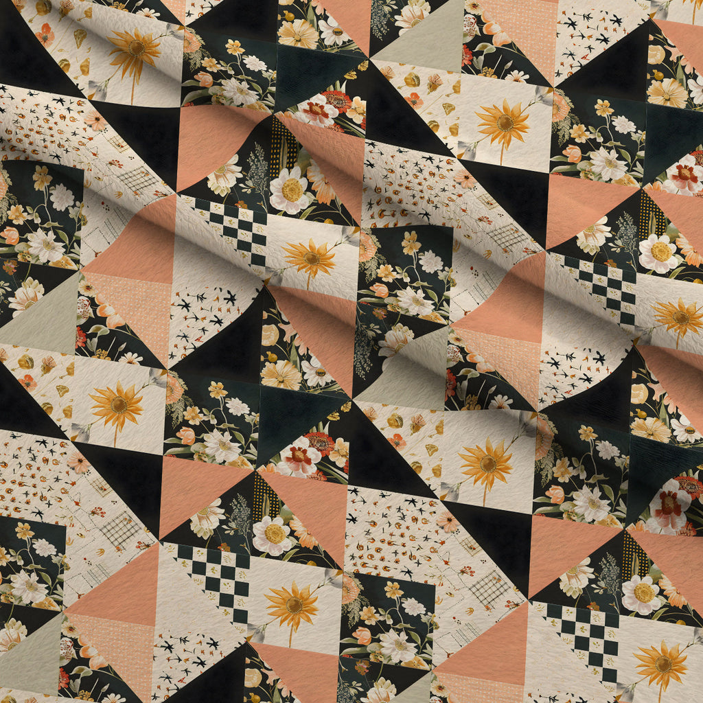 Prairie Blooms Pattern 12 Fleece Fabric — fleece fabric folded close-up preview (mv-fleece-v1:lying)