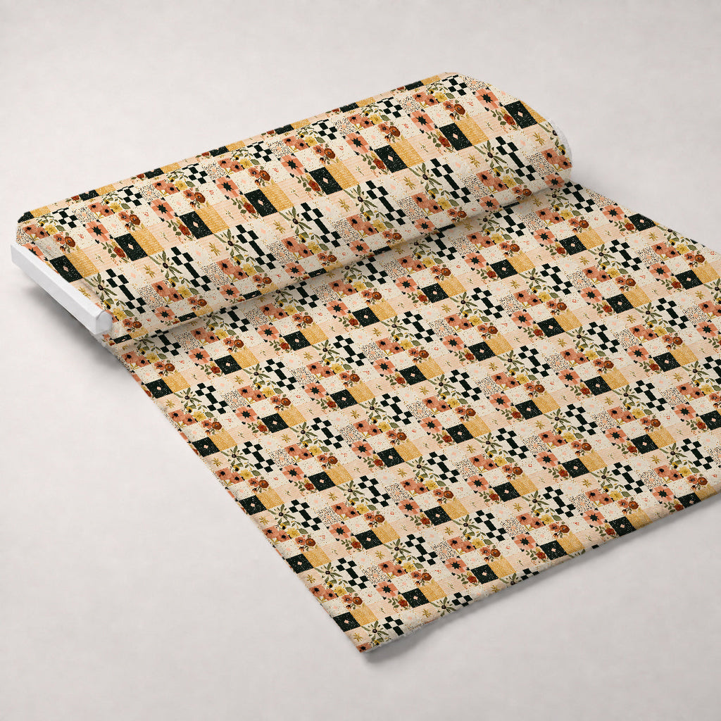 Prairie Blooms Pattern 16 Fleece Fabric — fleece fabric unrolled bolt preview (mv-fleece-v1:bolt)